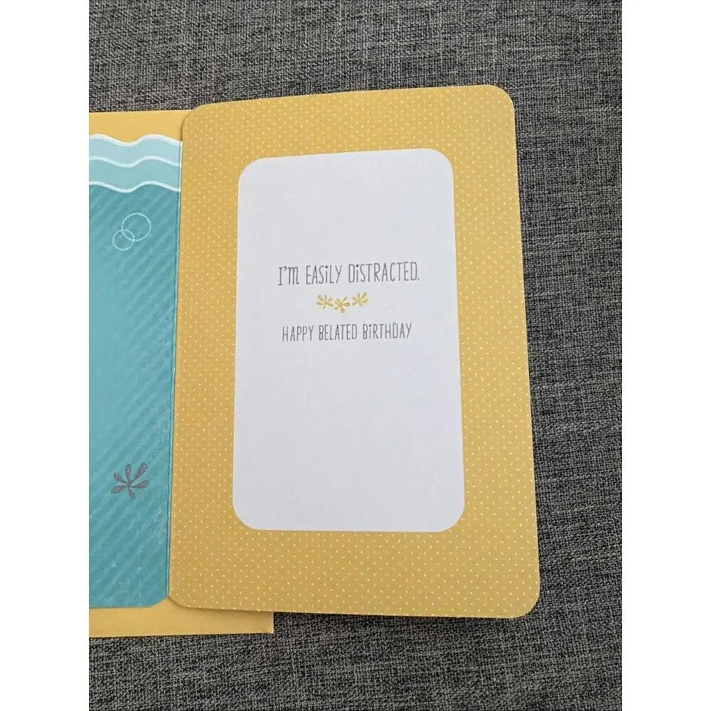 Hallmark Disney Birthday Greeting Card Finding Memo Dory Belated Birthday